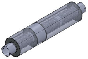 Ø 20cm uitlaatdemper met 10cm / 4" aansluiting