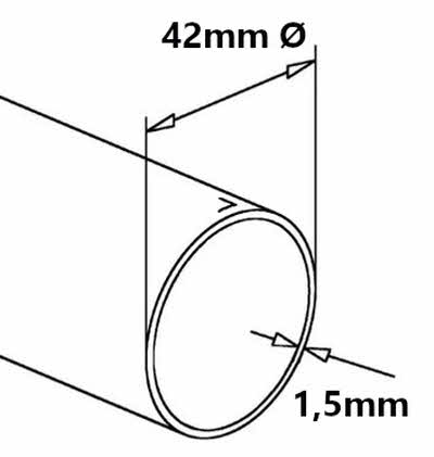 uitlaat stukken met buitendiameter van 42mm