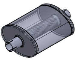 uitlaatdemper ovaal 45mm aansluiting