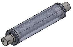 100mm uitlaatdemper 50mm aansluitingen