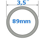 89mm RVS Uitlaatdelen (3,5")