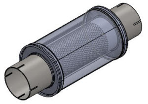 Ø 89mm 3,5" Ronde uitlaatdemper