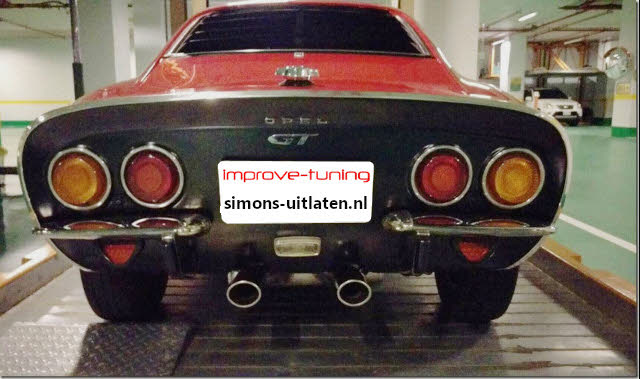 Opel GT mety Simons RVS Sportuitlaat