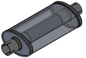 50mm RVS demper Ovaal 10x16.5cm