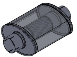 3 inch Ovale Stalen Simons Uitlaatdemper