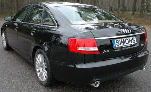 sportuitlaat Audi A6 type 4F van Simons