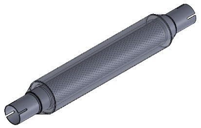 44,5mm RVS Uitlaatdemper Ø 80mm