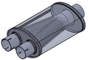 RVS demper 1x in en 2x uit