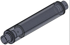 lange RVS 3" demper universeel