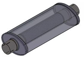 63,5mm (2.5") RVS Ovale demper
