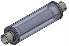 2,5 inch RVS uitlaatdemper Rond Ø 12,5mm