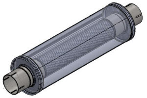 Simons Ronde Uitlaatdemper 63,5mm