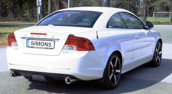 Volvo C70 met Simons Sportuitlaat
