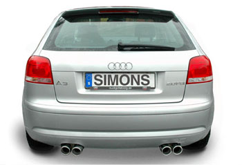 Simons Sportuitlaat op Audi A3 8P