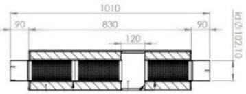 afmetingen 4 inch demper staal