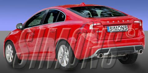 Simons Sportuitlaten voor de Volvo S60 (nieuw en oud) en V60 modellen.