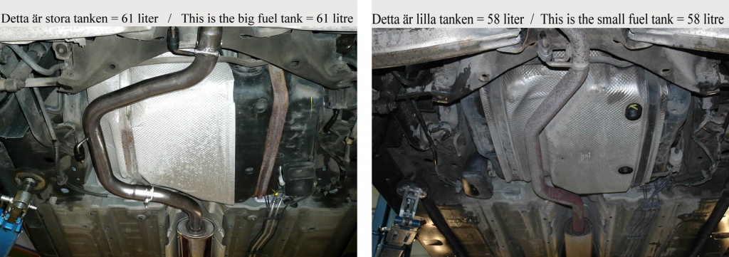 soorten brandstoftanks onder de Saab 9-3