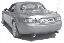 simons sportuitlaten mazda mx5 nc