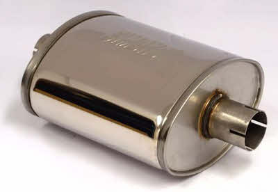 Ovale RVS Uitlaat-demper 2" (50mm)