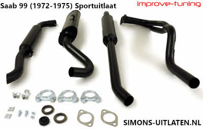 Saab 99 uitlaat van Simons