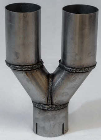 63,5mm Y-stuk naar 2x 63,5mm aansluiting