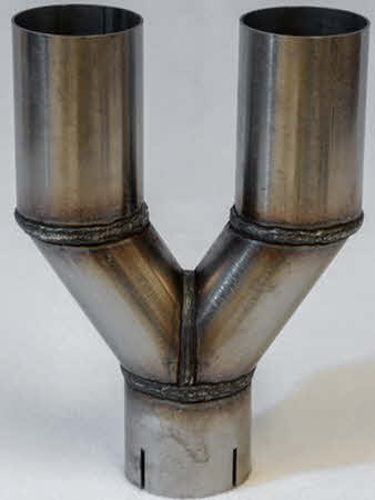 Y-stuk voor montage 2x 100mm Eindstyling